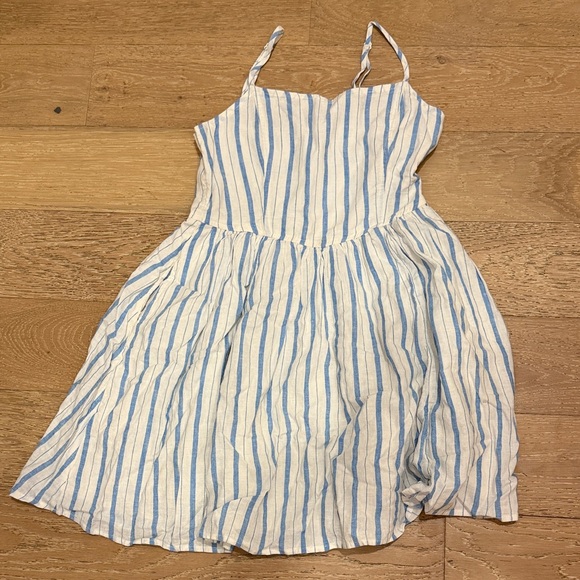 Aerie Blue and White Striped Mini Dress - Picture 3 of 6